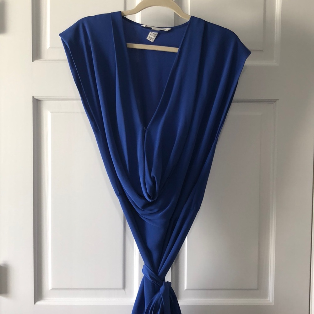 DVF cobalt blue dress